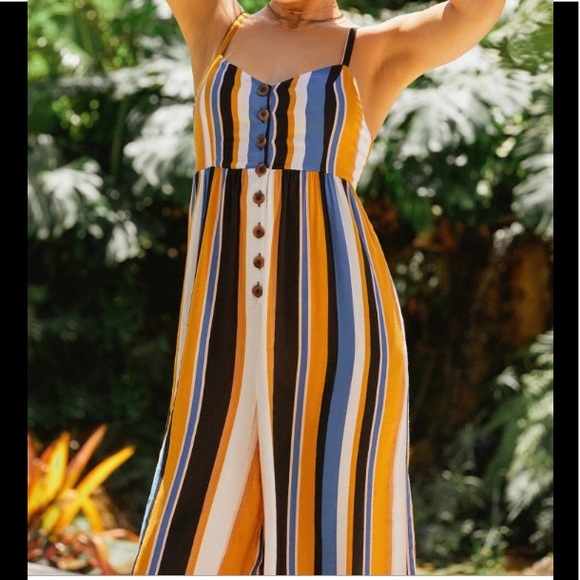 Urban Outfitters Pants - URBAN OUTFITTERS BUTTON DOWN CROPPED JUMPSUIT NEW